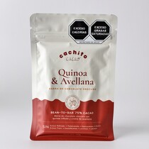 Barra de Chocolate 75% Quinoa y Avellana Cachito Cacao 70g