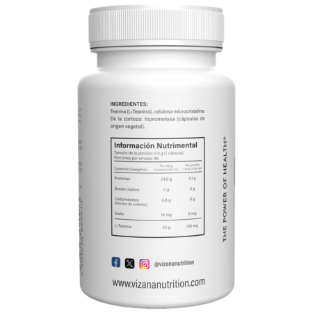 L Teanina Vizana Nutrition Capsulas  90/100mg