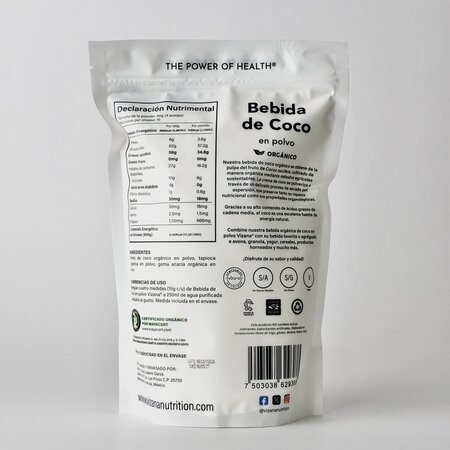 Bebida de Coco en Polvo Organica Vizana 600g