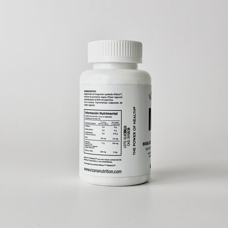 Bisglicinato de Magnesio adicionado con Piperina Vizana 90/830MG