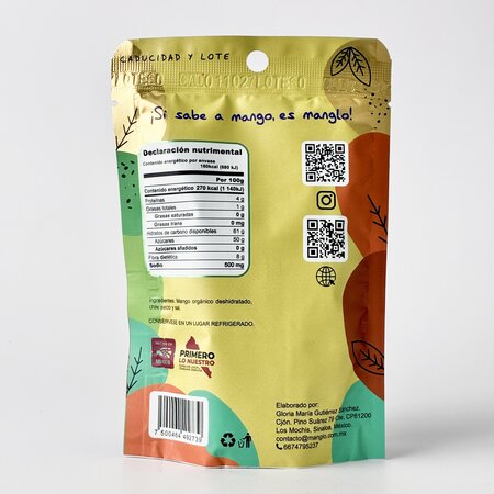 Mango Enchilado Organico Deshidratado Manglo 50g