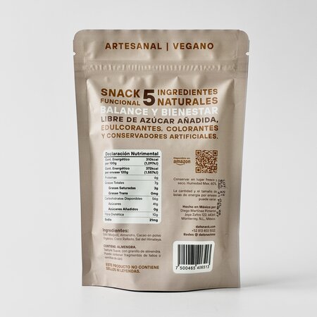 Bolitas de Datil Con Cacao y Coco Dat Snack 120g