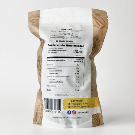 Nuez Orgánica Pedaceria Vitanuez 500gr