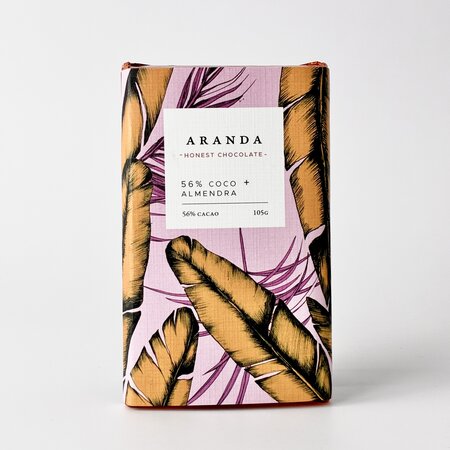Chocolate de Coco + Almendra 56% Cacao Aranda 105 gr.