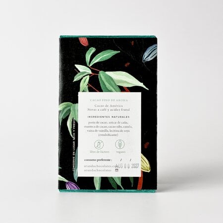 Chocolate + Cacao Nibs + Canela + Vainilla Aranda 100 gr.