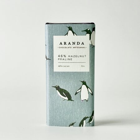 Chocolate + Praline de Avellana 46% Cacao Aranda Kids 31 gr.