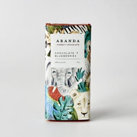 Chocolate + Mora Azul 46% de Cacao Aranda Kids 31 gr.
