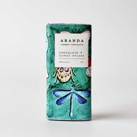 Chocolate + Quinoa Inflado 46% Cacao Aranda 31 gr.