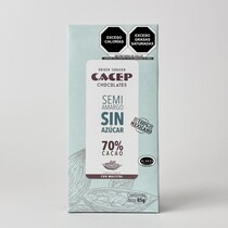Chocolate Semi Amargo sin Azucar 70% Cacao Cacep 85 g