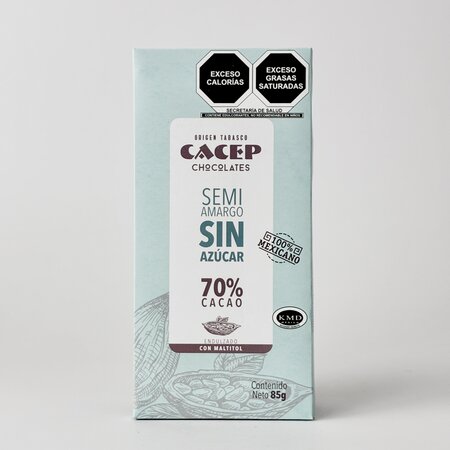 Chocolate Semi Amargo sin Azucar 70% Cacao Cacep 85 g