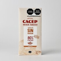 Chocolate Amargo sin Azucar 80% Cacao Cacep 85 g