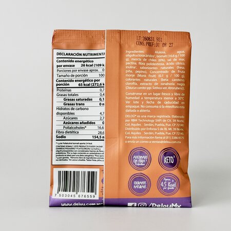 Gusanos Enchilados Sin Azúcar Delou 40gr