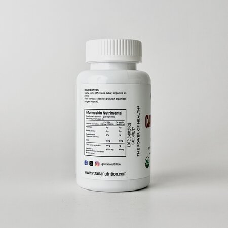 Camu Camu en Cápsulas Orgánicas Vizana 90-500 mg.
