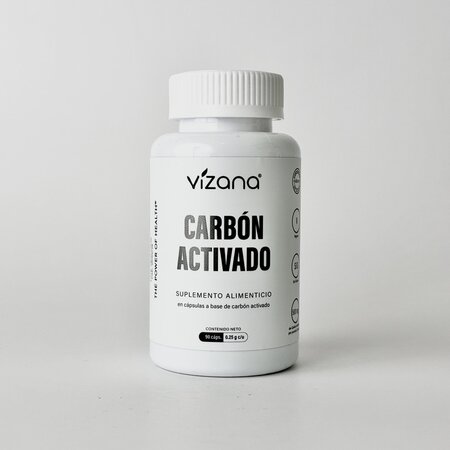Carbón Activado en Cápsulas Vizana 90-400 mg.