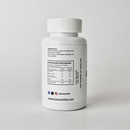 Carbón Activado en Cápsulas Vizana 90-400 mg.