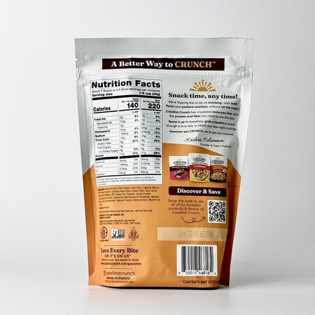 Cereal Crujiente Sabor Crema de Cacahuate Keto Catalina 255gr