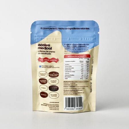 Datiles Rellenos de Crema de Cacahuate Noodo 80g