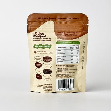 Datiles Rellenos de Crema de Almendra Con Cacao Noodo 80g
