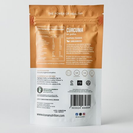 Cúrcuma en Polvo Orgánica Vizana 100gr.