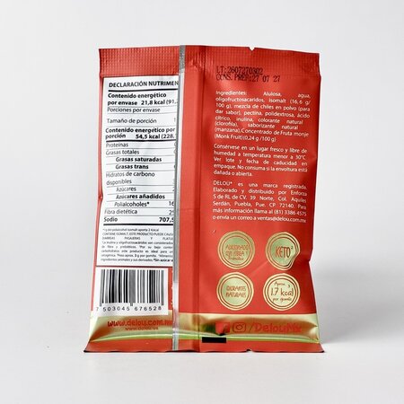 Bolitas sabor Manzana Con Chile Sin Azucar DELOU 40g