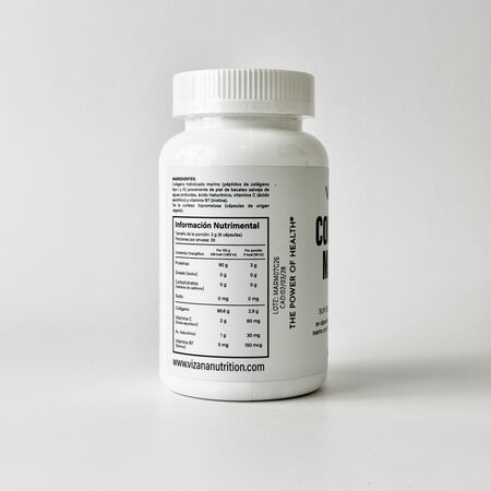 Colageno Hidrolizado Marino en Capsulas con acido hialuronico, Biotina y Vit C Vizana 180/500mg