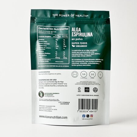 Espirulina Orgánica en Polvo Vizana 200 gr.