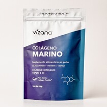 Colageno Hidrolizado Marino en Polvo con acido hialuronico, Biotina y Vit C Vizana 150 gr