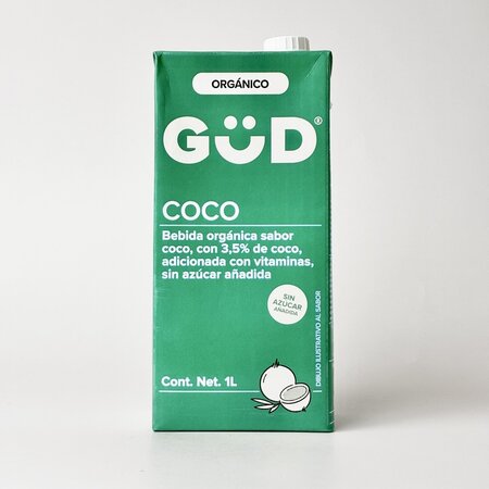 Leche de Coco Orgánica Sin Azúcar GüD 1 L.