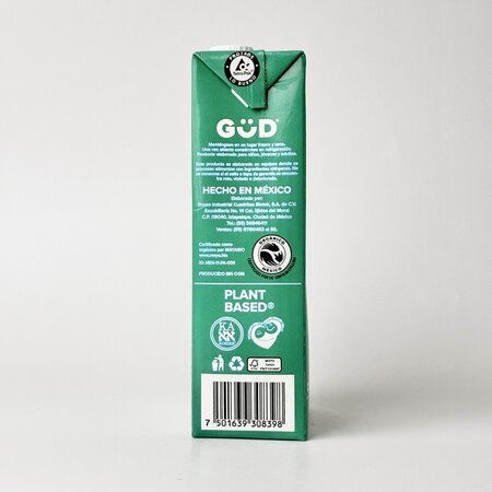 Leche de Coco Orgánica Sin Azúcar GüD 1 L.
