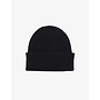 Merino Wool Beanie in Deep Black