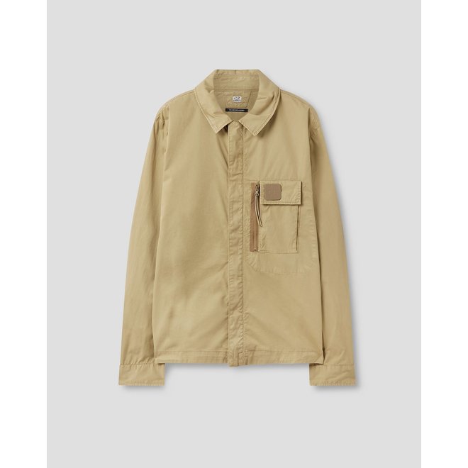 Gabardine Garment Dyed Overshirt in 