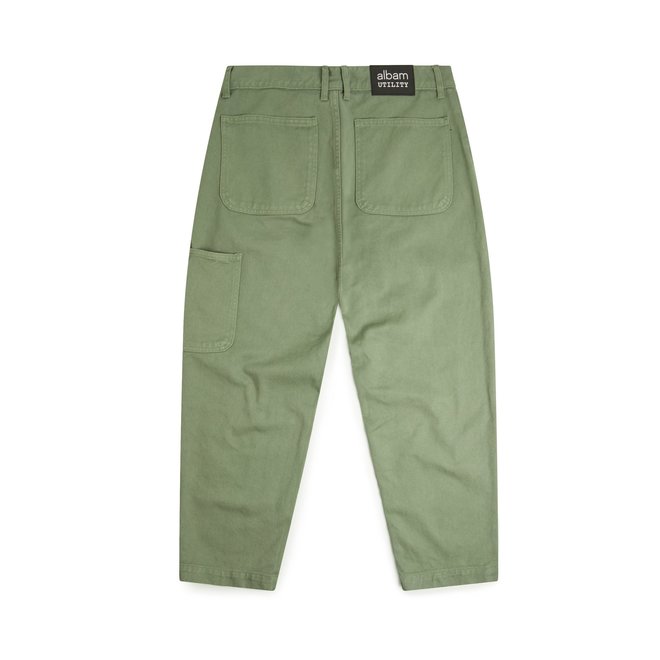 Utility Slim Fit Work Trouser in Overall Green