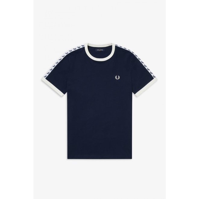 Taped Ringer T-Shirt in Carbon Blue