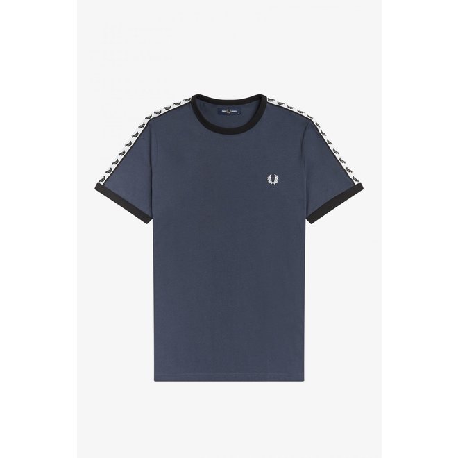 Taped Ringer T-Shirt in Dark Airforce