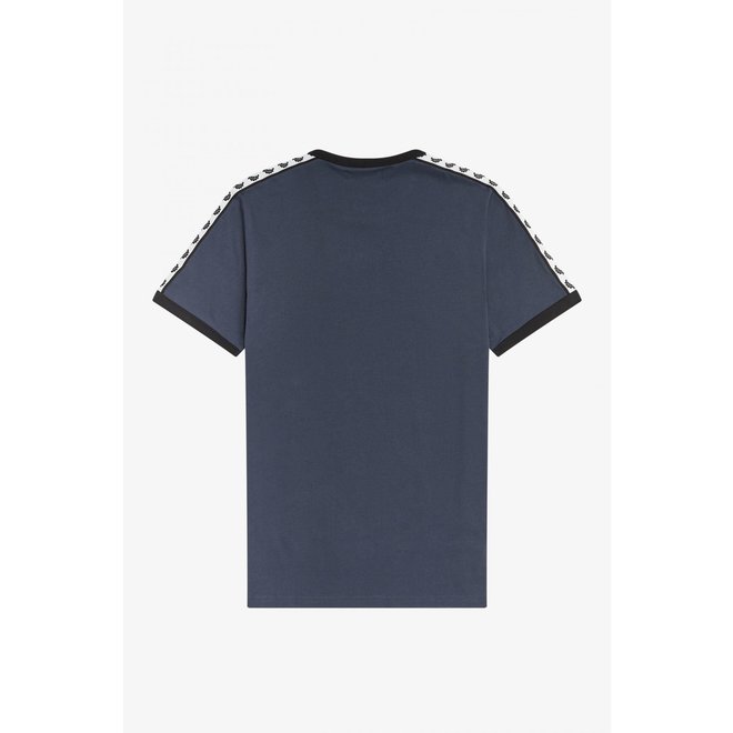 Taped Ringer T-Shirt in Dark Airforce