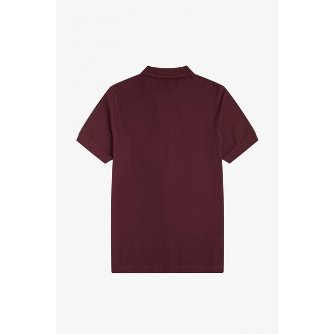Refined Stripe Polo Shirt in Mahogany
