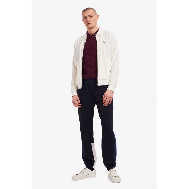 Refined Stripe Polo Shirt in Mahogany