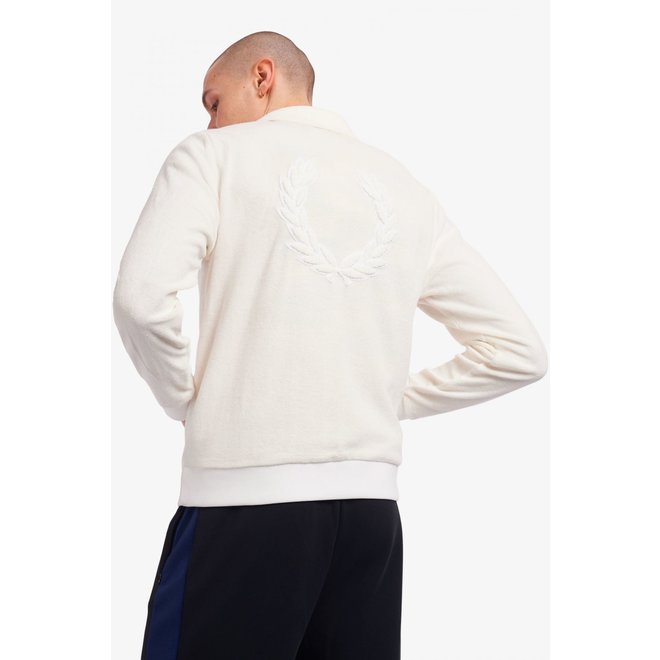 Towelling Track Jacket in Snow White