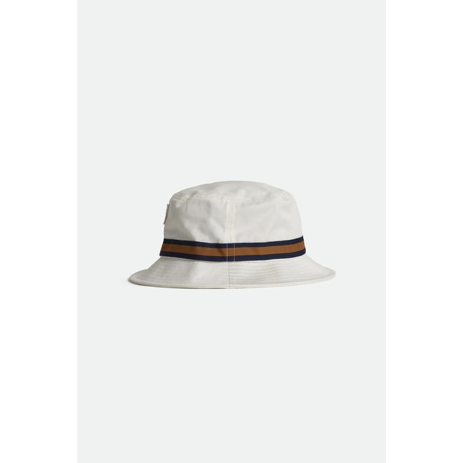 Alton Packable Bucket Hat in Off White/Washed Navy