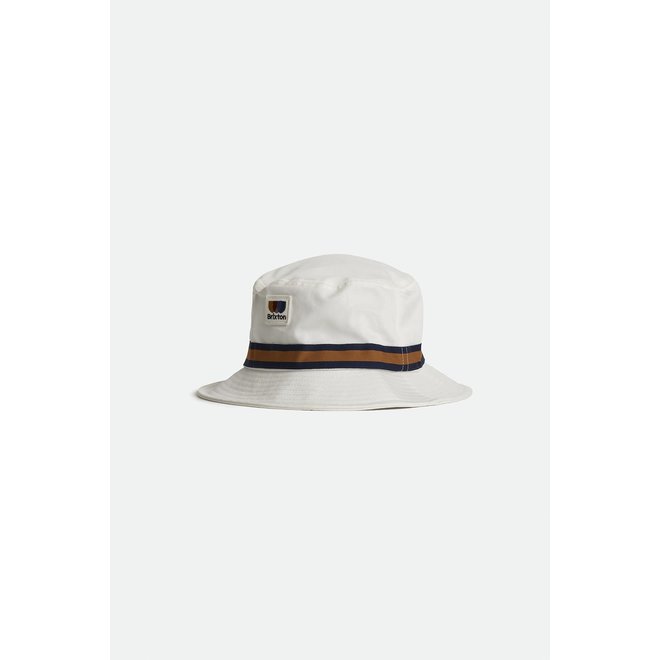 Alton Packable Bucket Hat in Off White/Washed Navy