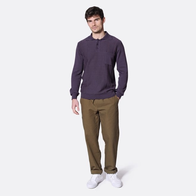 Marlow L/S Polo in Nightshade