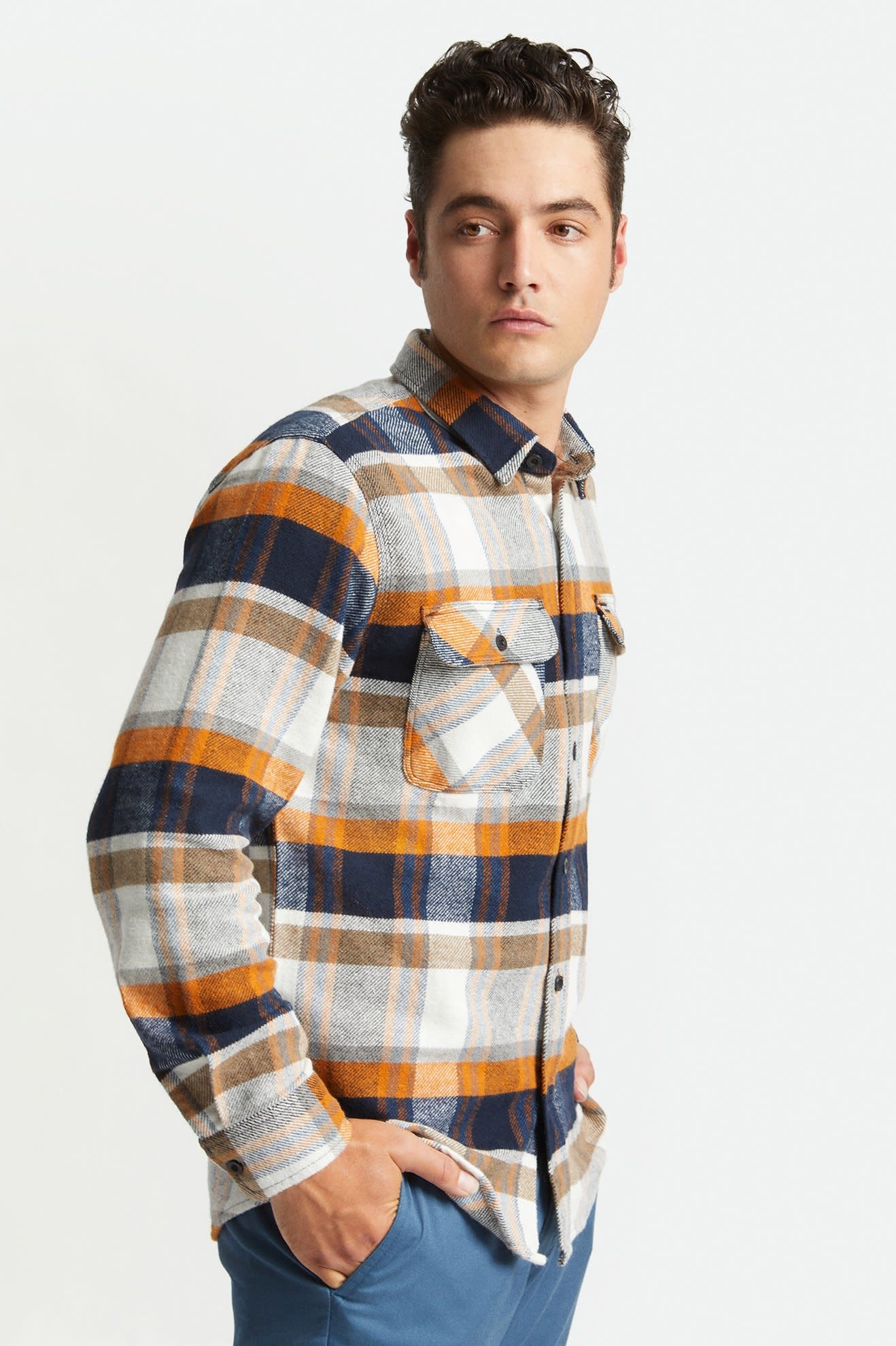 Blue off white hot sale flannel