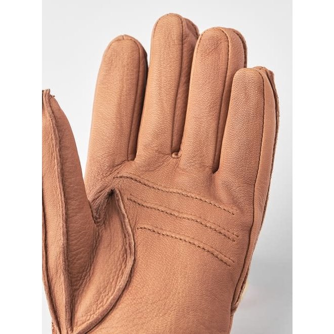 Deerskin Primaloft Ribbed Gloves in Cork