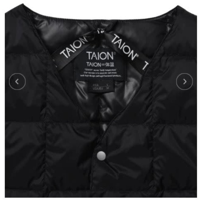 V-Neck Button Down Vest in Black