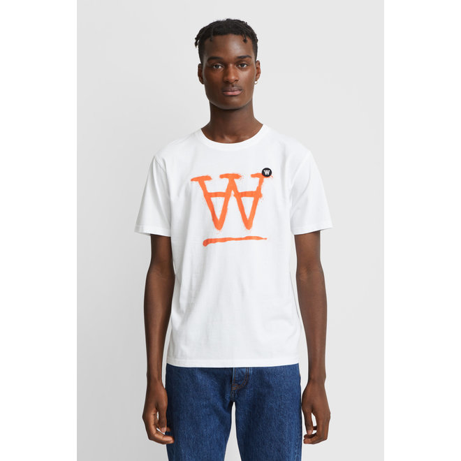 Ace T-Shirt in White/Orange