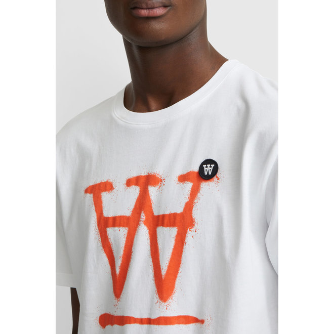 Ace T-Shirt in White/Orange
