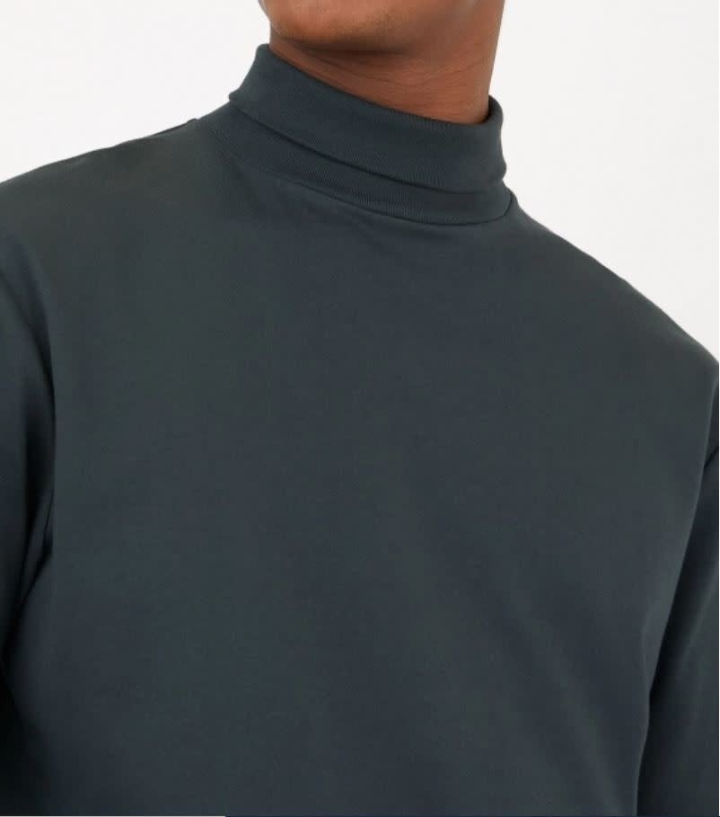 Brushed Cotton Turtle Neck in Forest - Eastwood Ave. Menswear