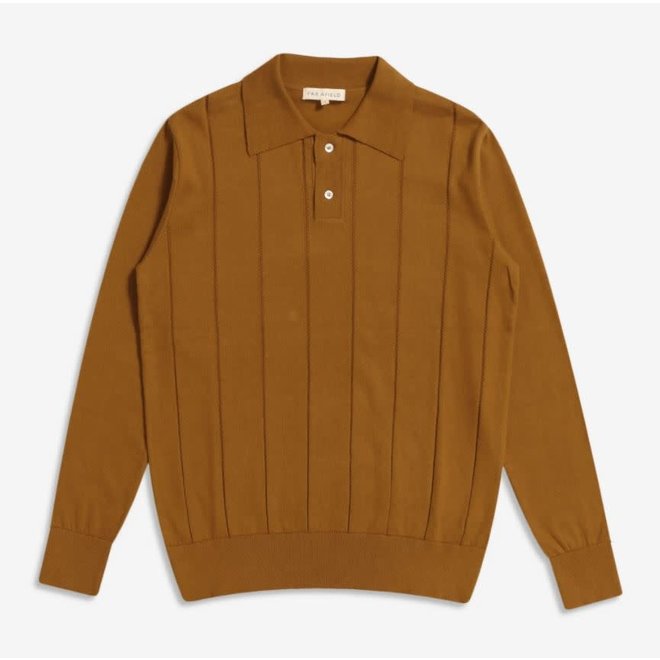 Jacobs Long Sleeve Polo in Tapenade Brown
