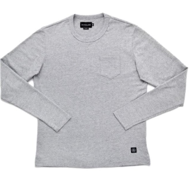 Long Sleeve Pocket T-Shirt in Grey