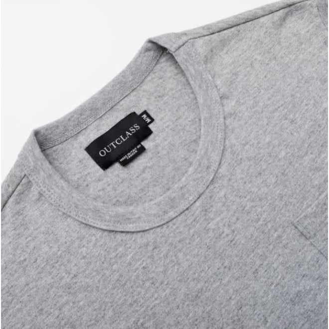 Long Sleeve Pocket T-Shirt in Grey